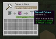 Fortune Pickaxe (Image via Minecraft)